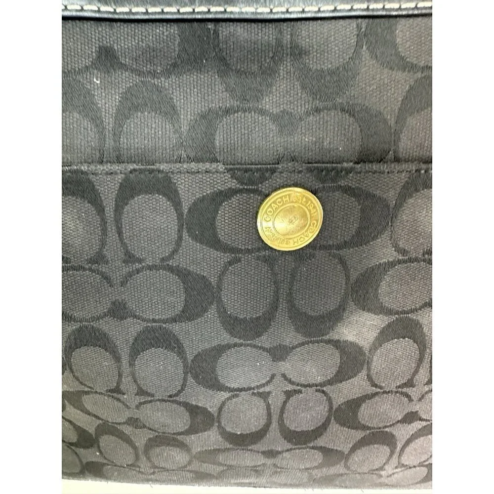 Coach Oversized Shoulder Bag Diaper Bag Brown Model 10841 Black